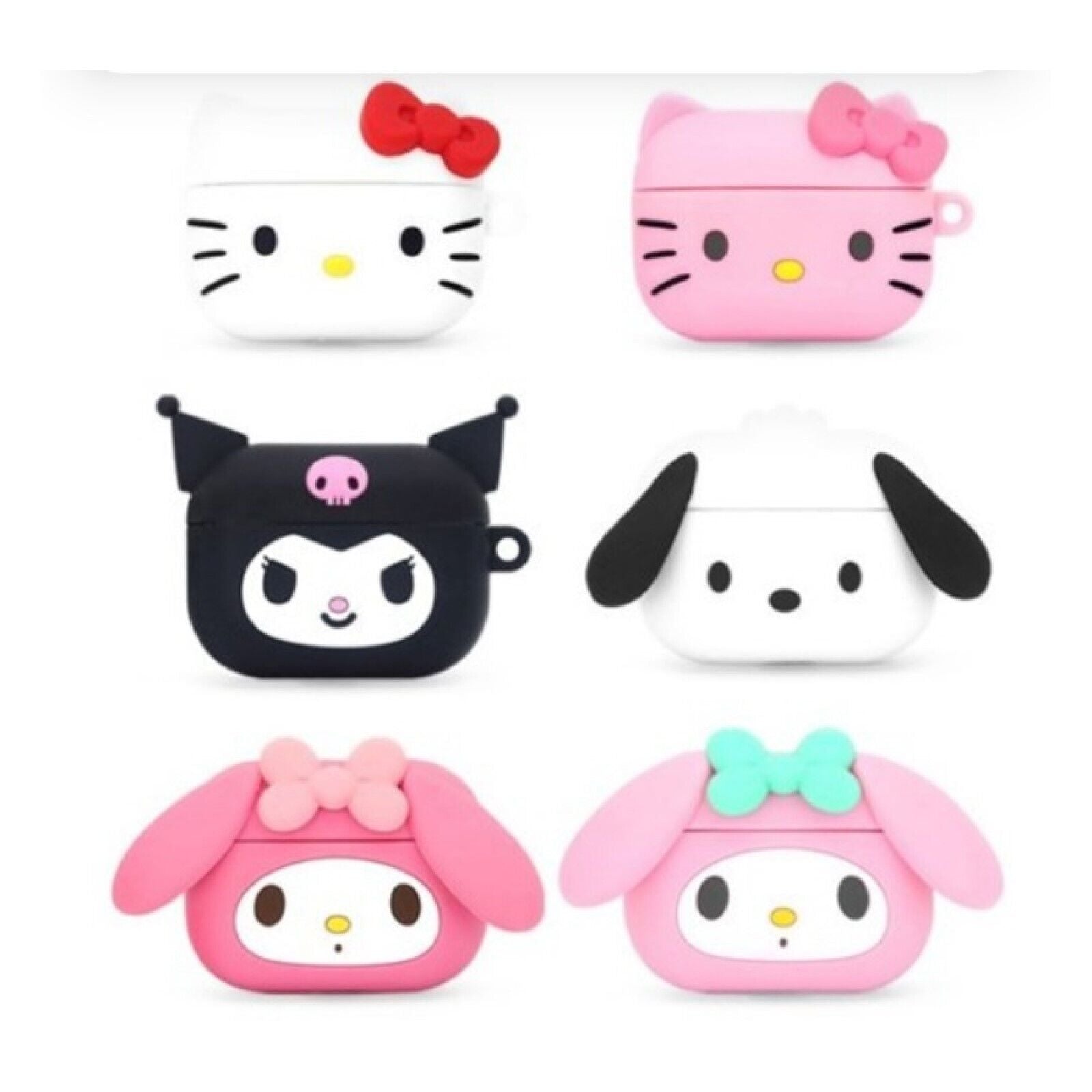 Sanrio Characters Airpods 3 & Pro Silicone Case Kitty Kuromi Pochacco My Melody