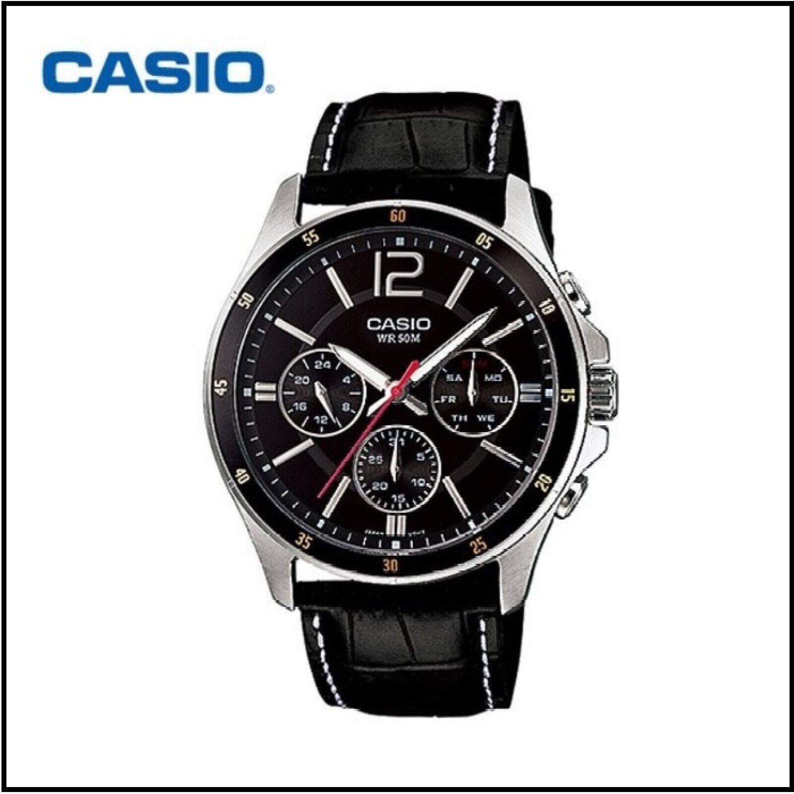 [ CASIO *] Analog Men's Watch Leather Band ( MTP-1374L-1A )