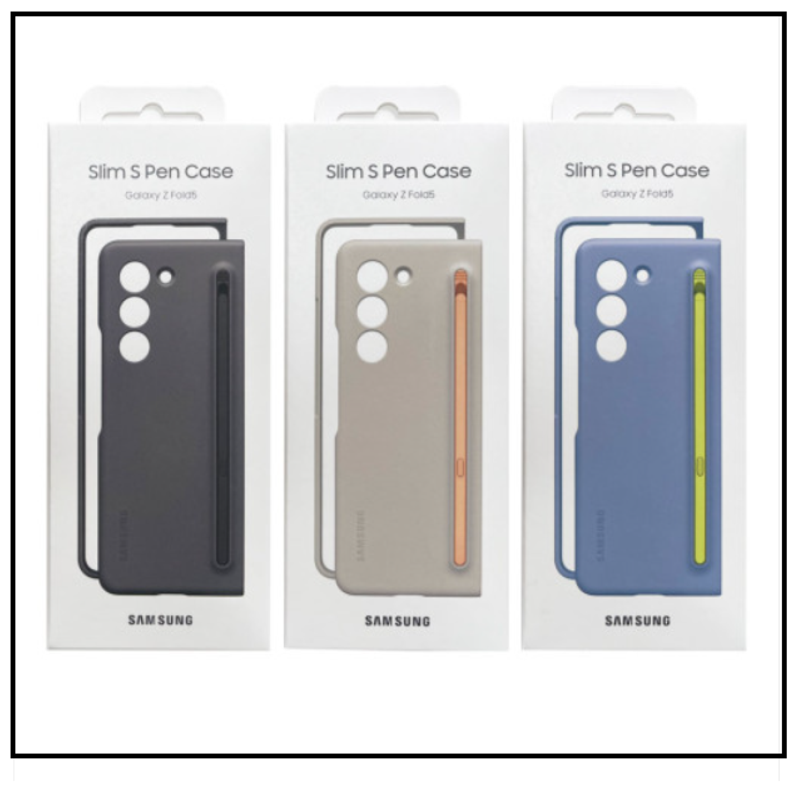 Original Samsung Galaxy Z Fold5 Slim S-pen Case Built-in S Pen Holder EF-OF94P