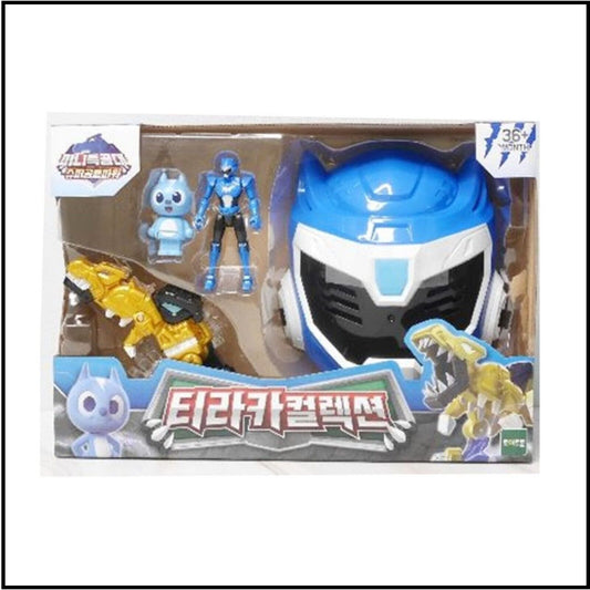 Miniforce Super Dino Power TYRAKA Collection Set -Mask, BOLT Figure, TYRAKA Head