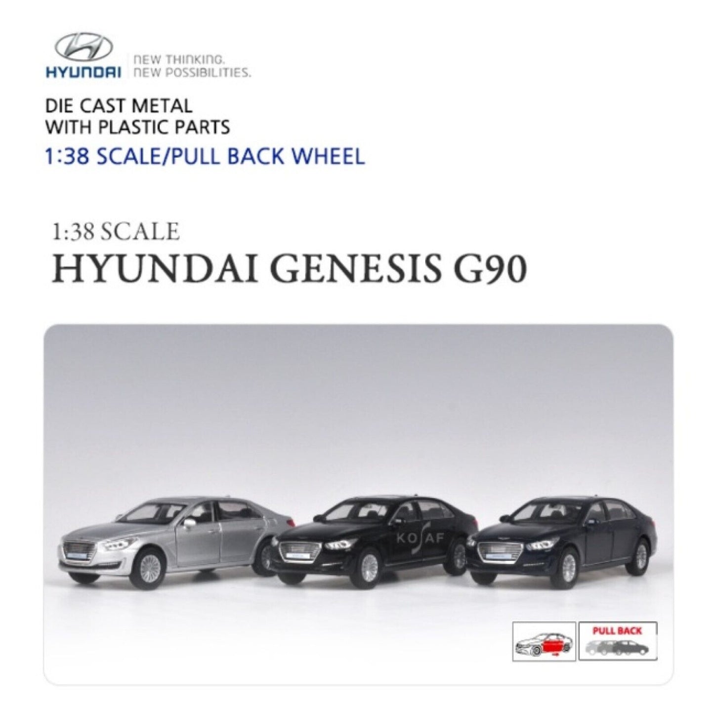 HYUNDAI * Genesis G90 * Miniature Diecast Model Car 1:38