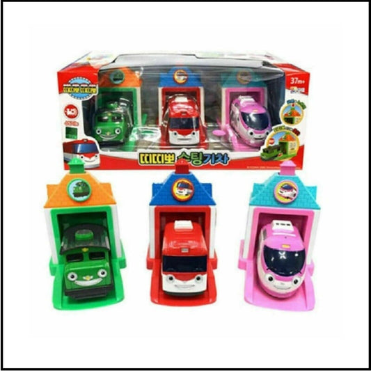 Titipo and Friends Shooting Train Toy 3P SET (Titipo, Jini, Diesel) Korea Toy