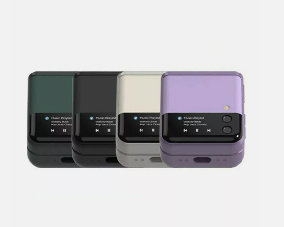 Samsung Galaxy Buds 2/Pro/Live Z Flip 3 Cover Case - Black Cream Lavender Green