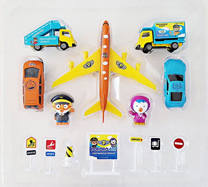 PORORO International Airport Play Set Children Kids Gift Toy Korean Animation