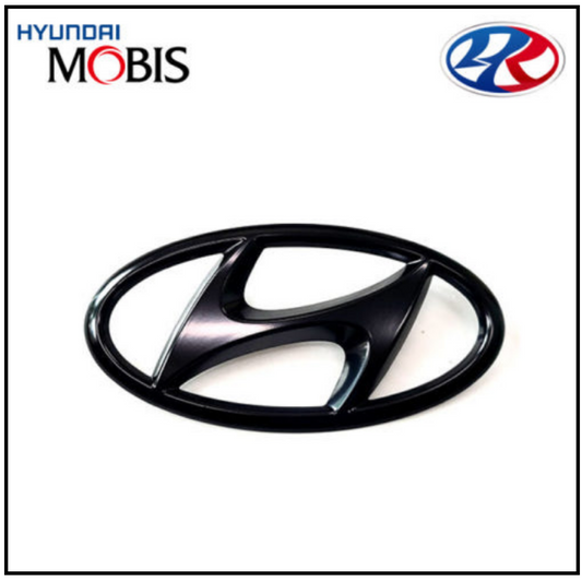 Front Grille Emblem H Logo for Hyundai Kona N 2022 2023 Matte Black  Authentic