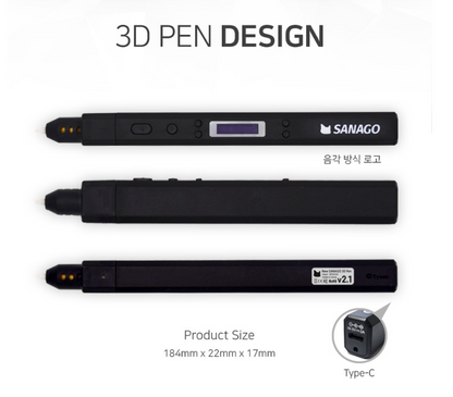 SANAGO New Sanago Premium 3D Pen Set 3 type Module Replaceable Artists