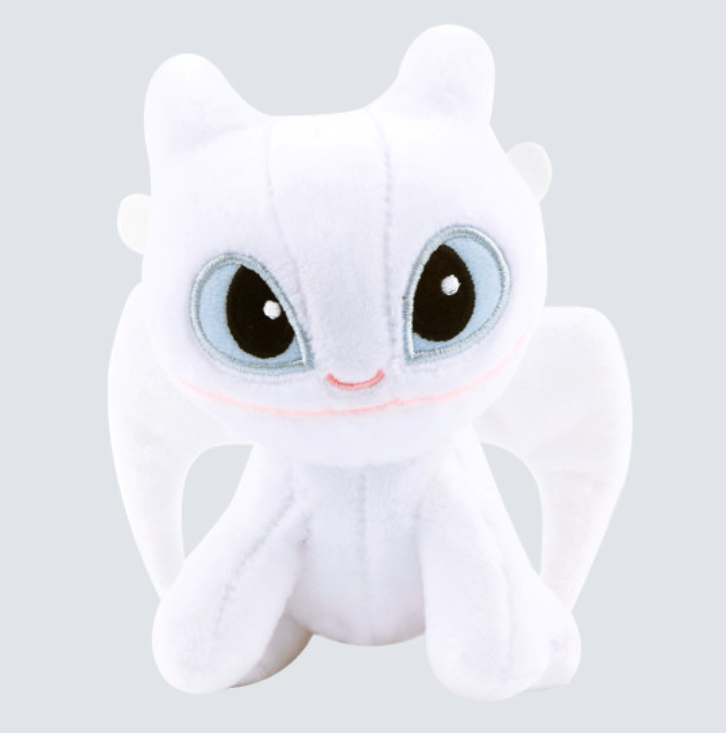 How To Train Your Dragon 3 Toothless Light Fury Keychain keyring Plush Doll 12cm