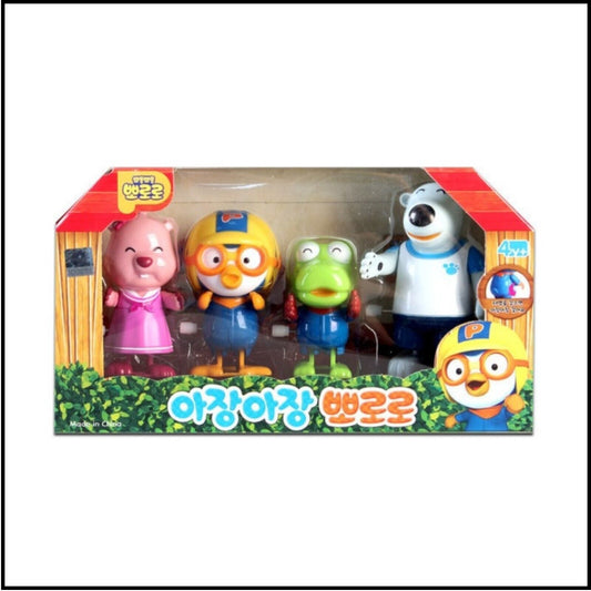 Pororo & Friends Wind Up Walking Toy 4 pcs Set Clockwork Figure Miniature