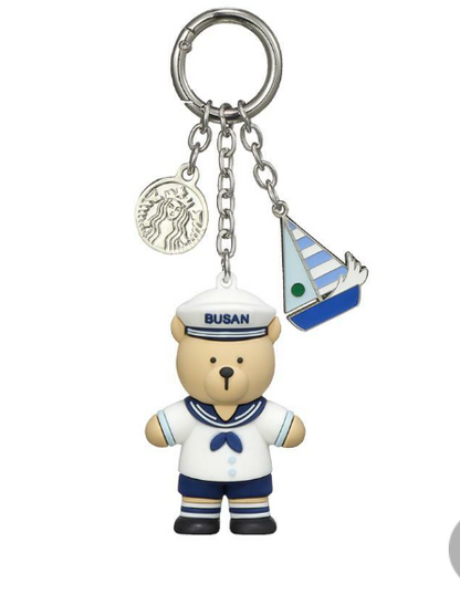 Starbucks Korea 2024 * Annyeong Busan Bearista Keychain