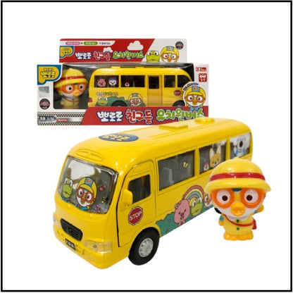 Pororo and Friends Kindergarten Bus Die Cast Toy + Pororo figure Set Kids Toys
