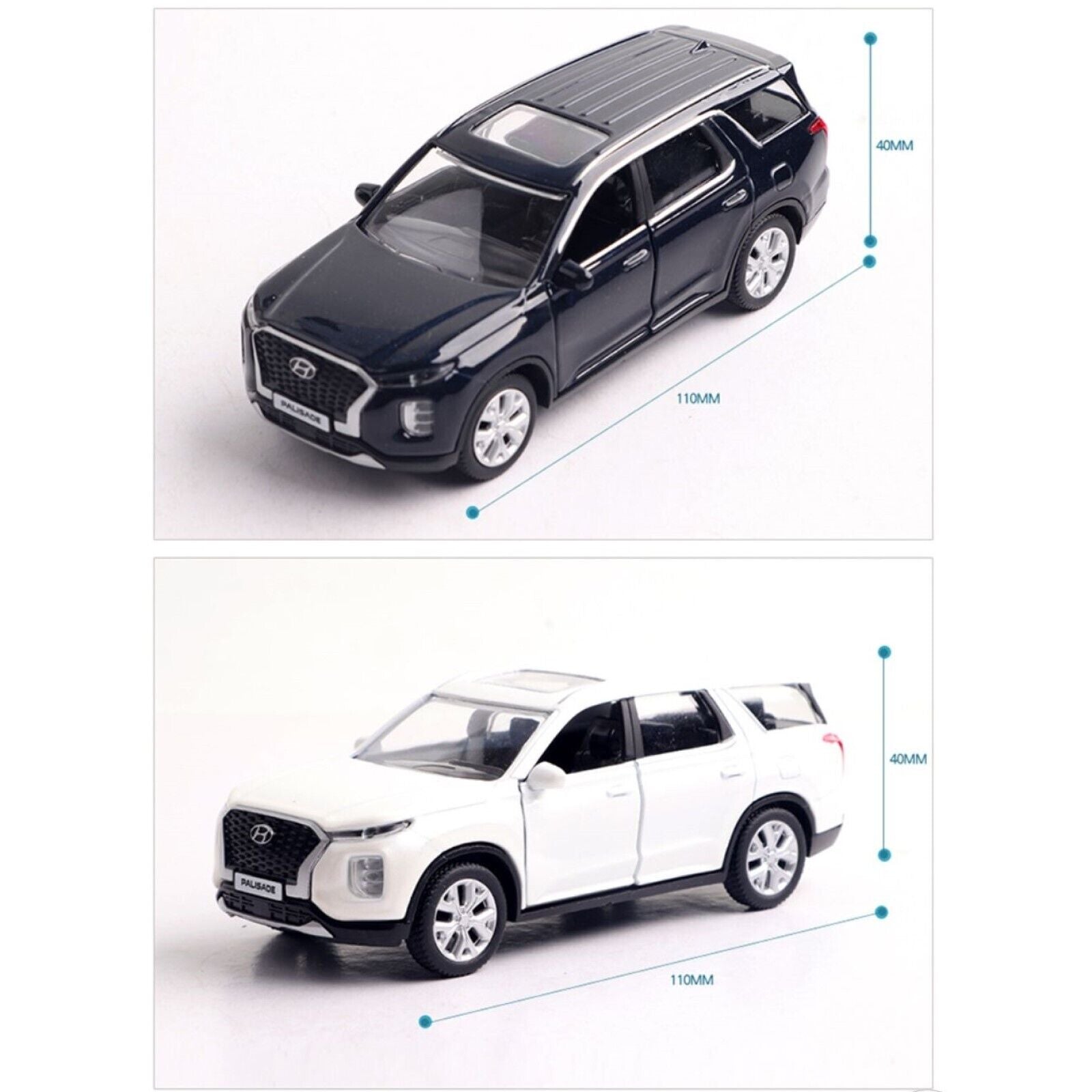 Hyundai Motor Car * Palisade * Mini Diecast 1:38 Scale Miniature Display Toy