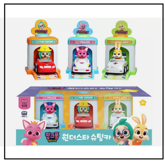 Pinkfong Wonder Star Shooting Car & Figure Set Genuine New