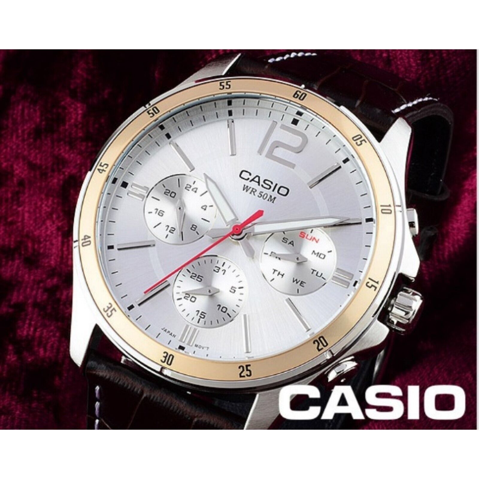 [ CASIO *] Analog Men's Watch Leather Band ( MTP-1374L-1A )