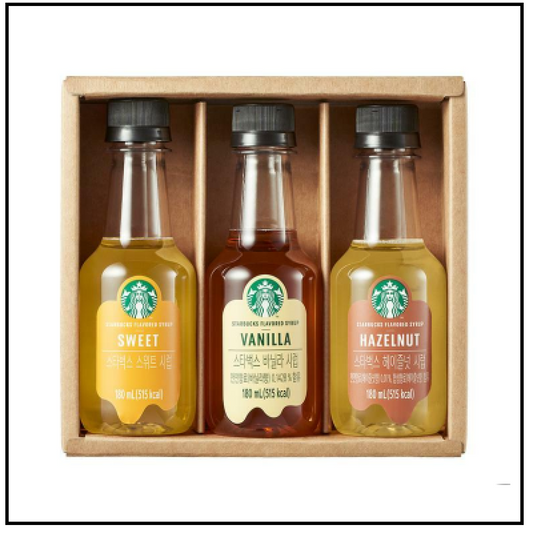 Starbucks Korea syrup assortment 3P Sweet, Vanilla, Hazelnut 180ml