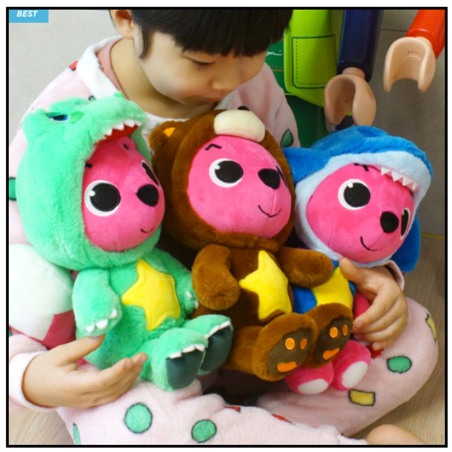 [ 3 Type *] Pinkfong Wonder Plush Doll Shark Dino Bear 30cm Animation Korea