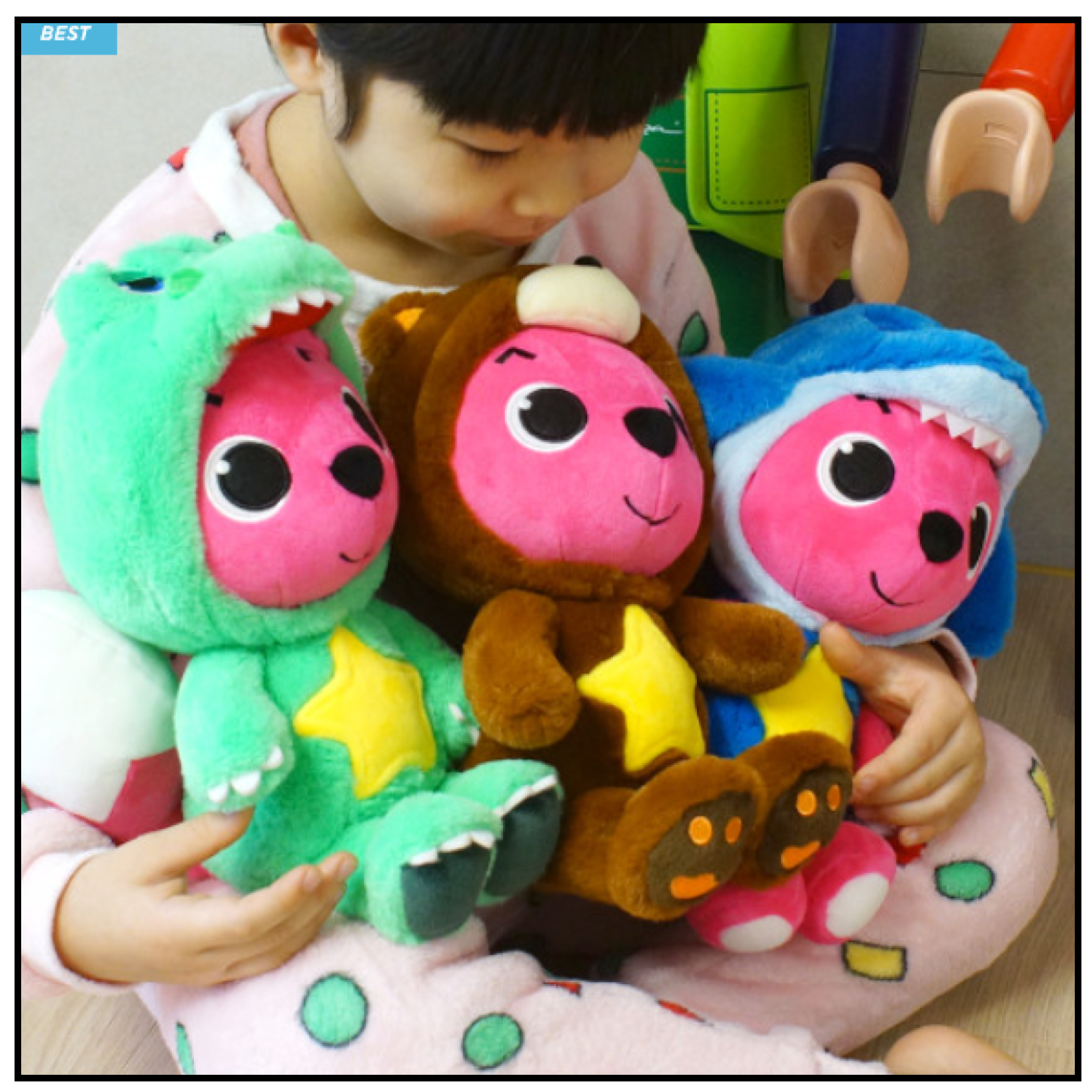 [ 3 Type *] Pinkfong Wonder Plush Doll Shark Dino Bear 30cm Animation Korea