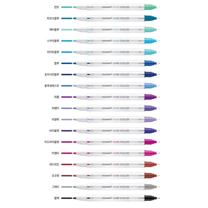 Monami Live Color Water-based Double-sided Marker Pen 36 Colors Set