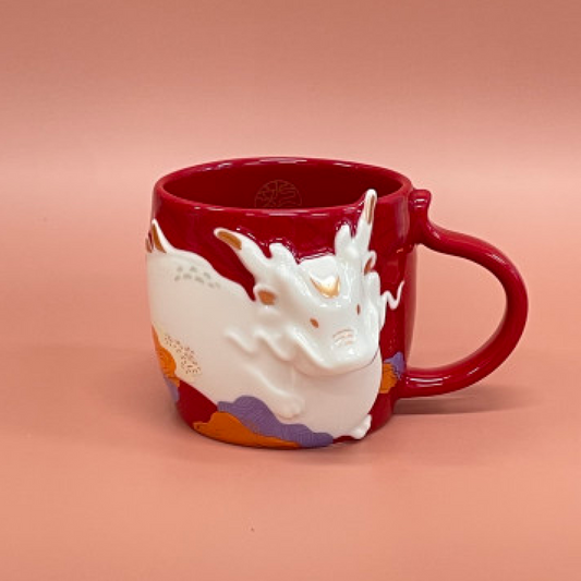 STARBUCKS KOREA 2024 * new year Dragon Red Mug 355ml