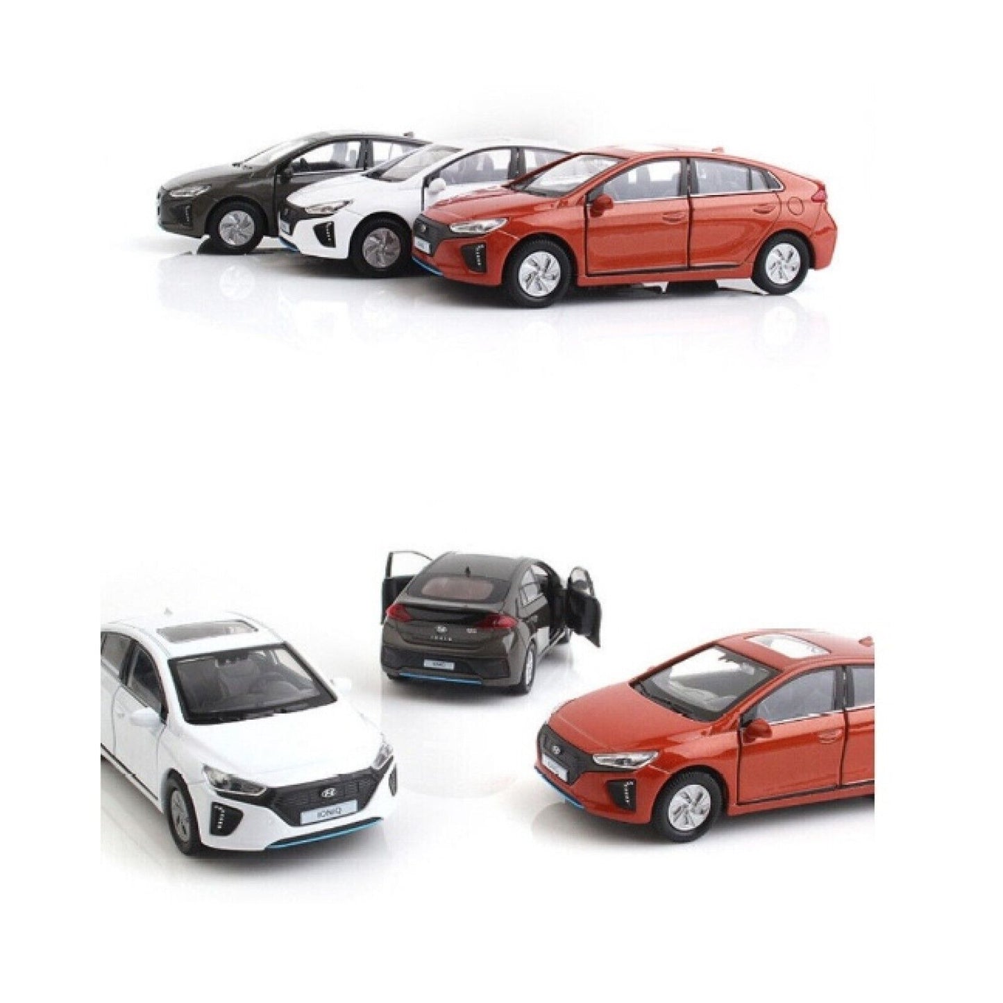 Hyundai Motors Ioniq AE Brown 1:38 Diecast Mini Car Metal Miniature Display Toy