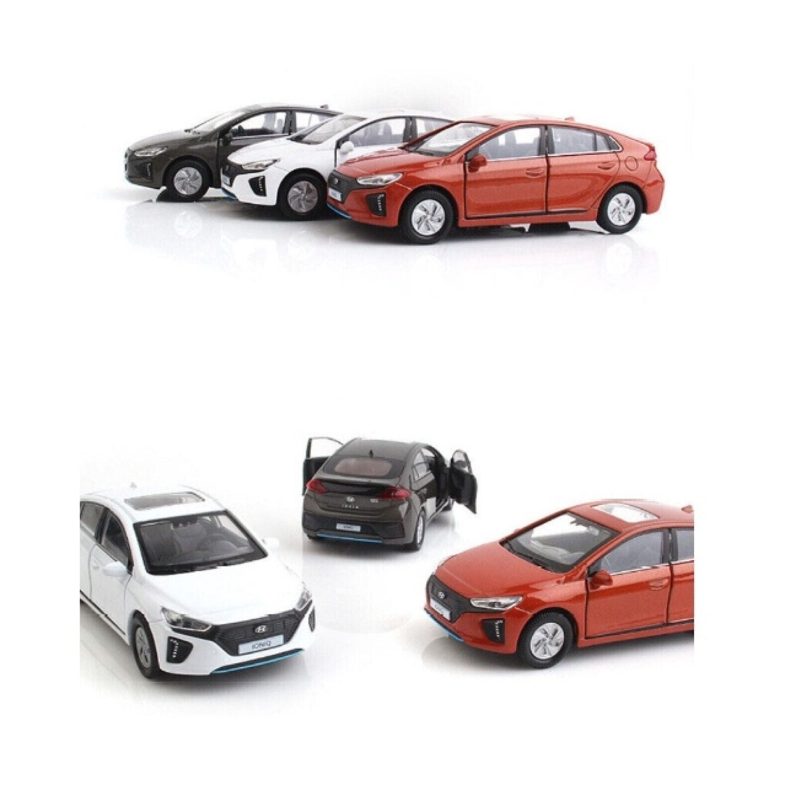Hyundai Motors Ioniq AE Brown 1:38 Diecast Mini Car Metal Miniature Display Toy