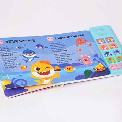 Pinkfong Baby Shark Family Dual Sound Book English & Korean 10 Songs Kid Baby