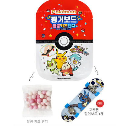 [ 24 Packs ] Pokemon Fingerboard Sweet Kids Candy - Include random fingerboard