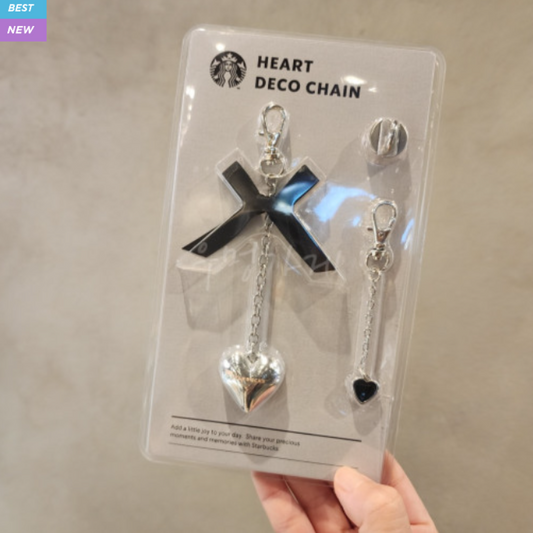 Starbucks Korea 2024 * Heart Deco Chain KeyChain