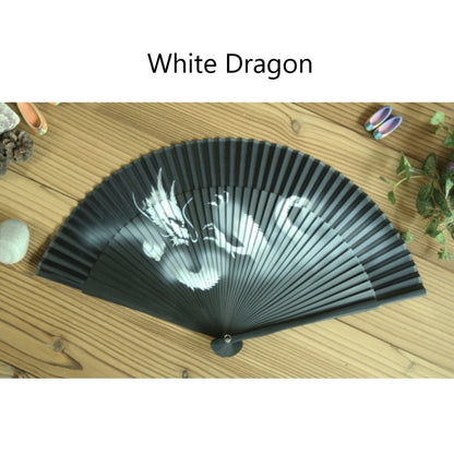 Folding Silk Hand Fan Tiger Dragon 4 Types Oriental Hand-painting Korean Crafts