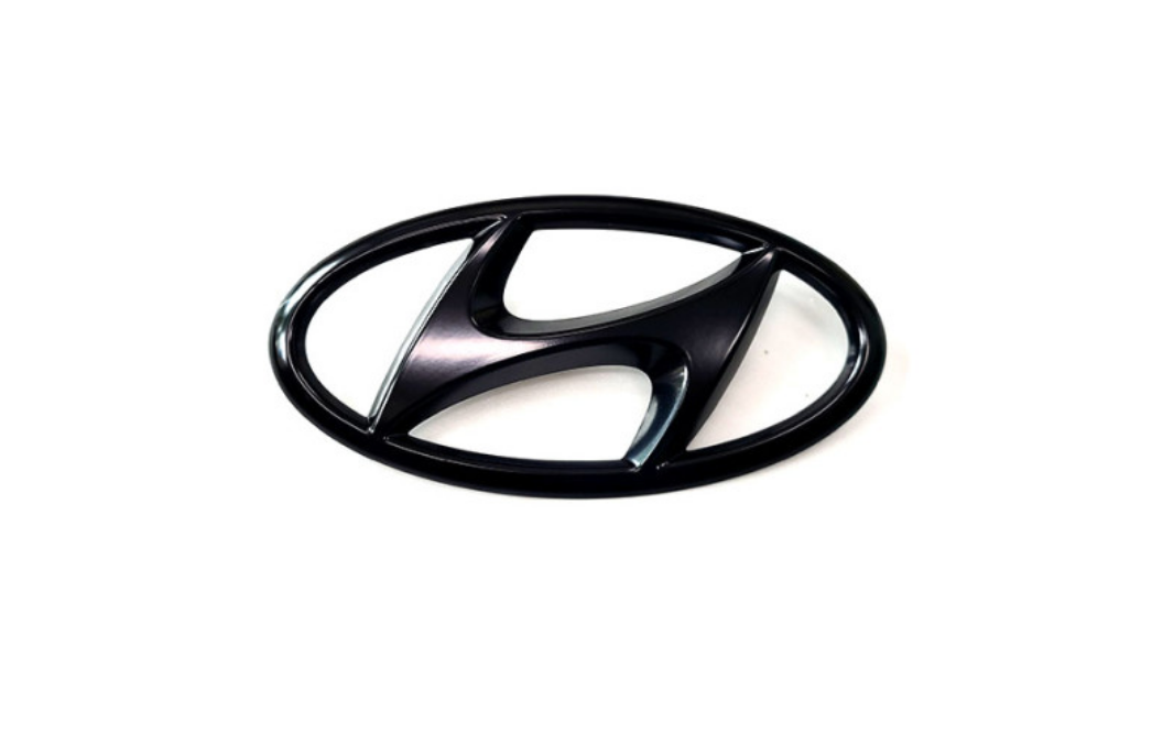 Front Grille Emblem H Logo for Hyundai Kona N 2022 2023 Matte Black  Authentic