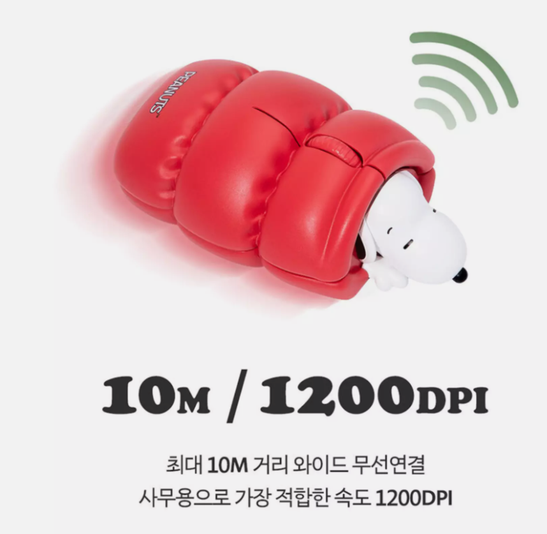 PEANUTS Snoopy Figure Bluetooth Wireless Mouse DPI 12000 / Korea