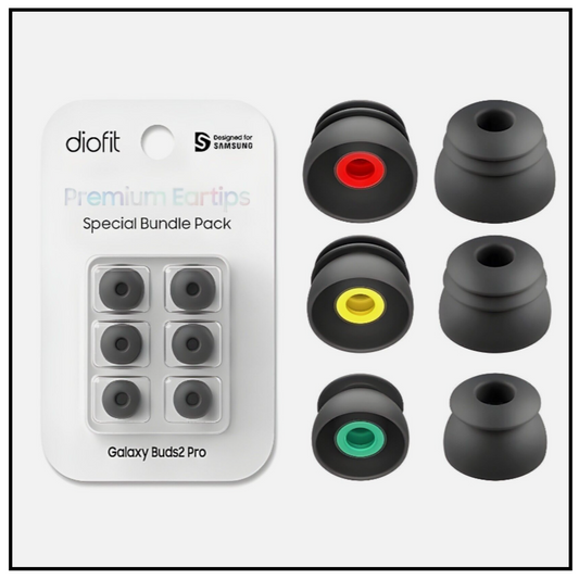 diofit Galaxy Buds2 Pro Premium MULTI FLANGE Eartips  S/M/L Samsung Authorized