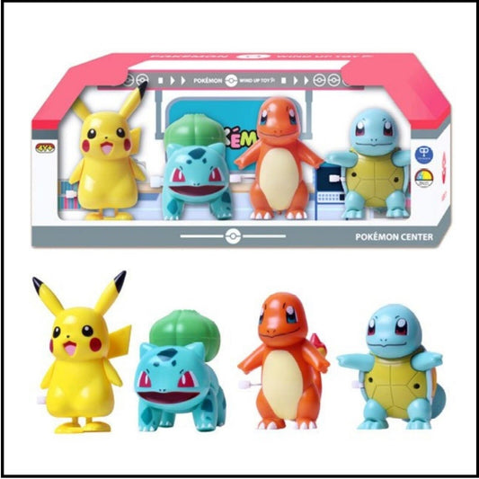 Pokemon Wind Up Toy 4pcs Set Pocket monster Walking Figure