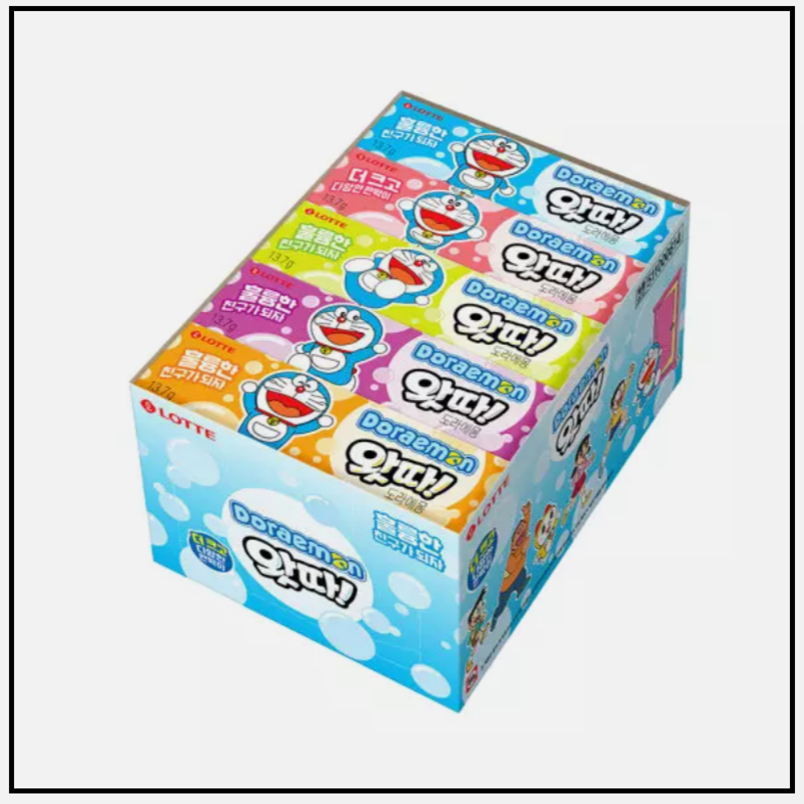LOTTE WATTA Gum x Doraemon - 13.7g x 25packs ( 1 BOX )