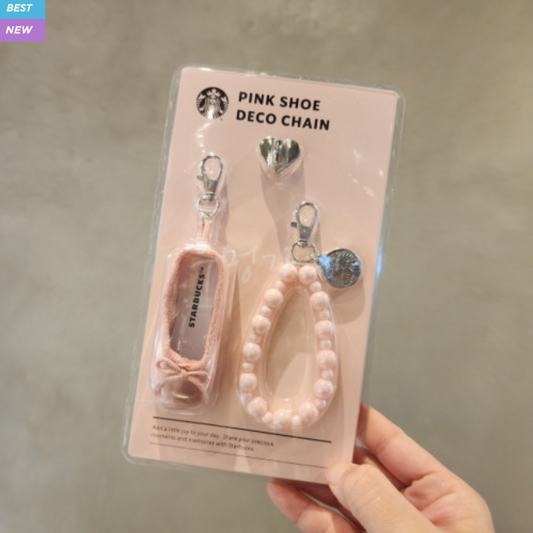 Starbucks Korea 2024 * Pink Shoe Deco Chain Keychain