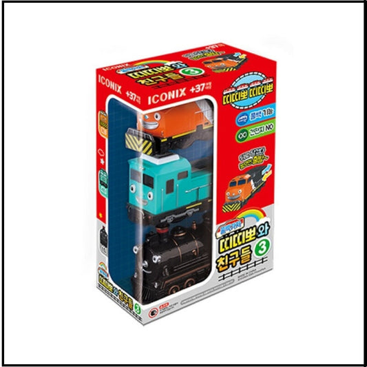 TITIPO and Friends 3 (Manny Setter Steam) Pullback Mini Train Toy Set 3