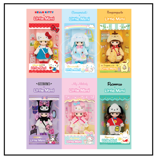 [ 6 Character *] Sanrio Characters x Little Mimi 6 Styles Figure Doll Korean Toy