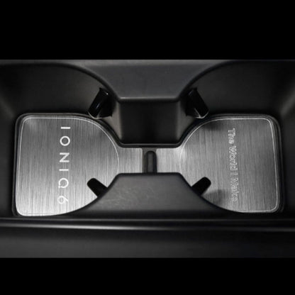CUP HOLDER INSIDE CONSOLE PLATE METAL KITS For Hyundai IONIQ6 2022+ Accessories