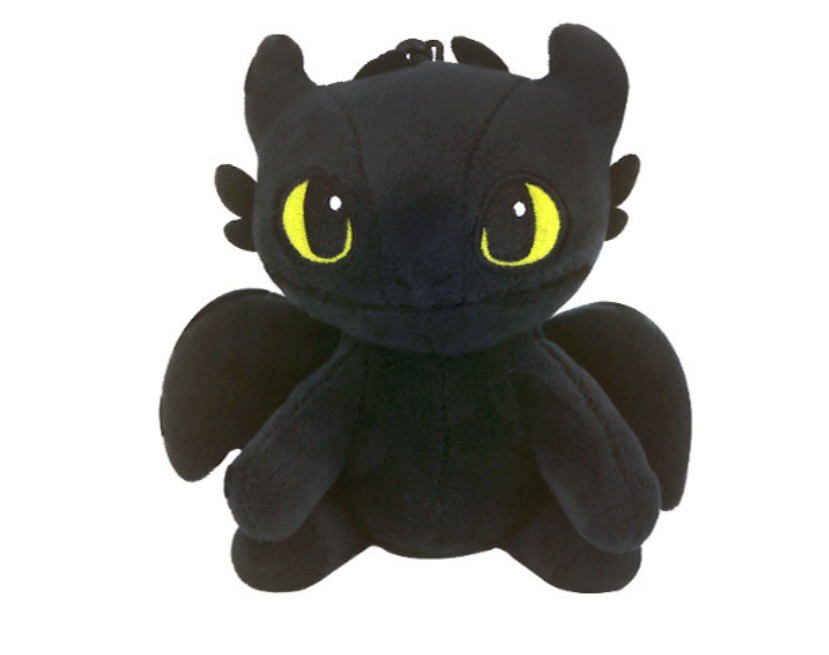 How To Train Your Dragon 3 Toothless Light Fury Keychain keyring Plush Doll 12cm