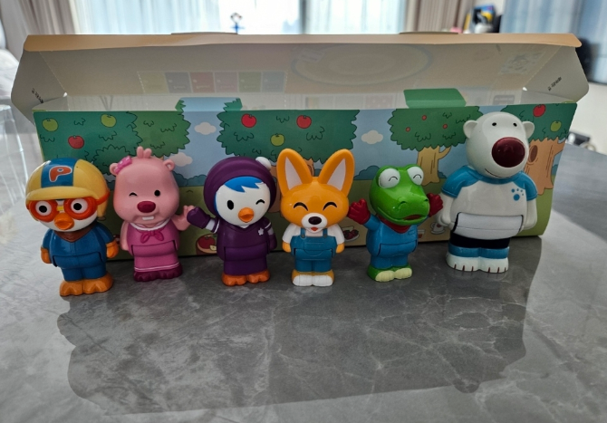 Pororo & Friends Mini Figure 6PCS Set Eddy Crong Petty Loopy Poby