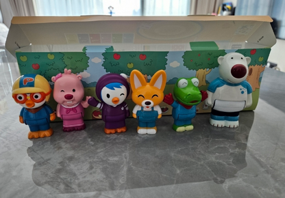 Pororo & Friends Mini Figure 6PCS Set Eddy Crong Petty Loopy Poby