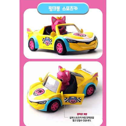 Pinkfong Baby Shark Sports Car Pull Back Door Open Diecast Mini car