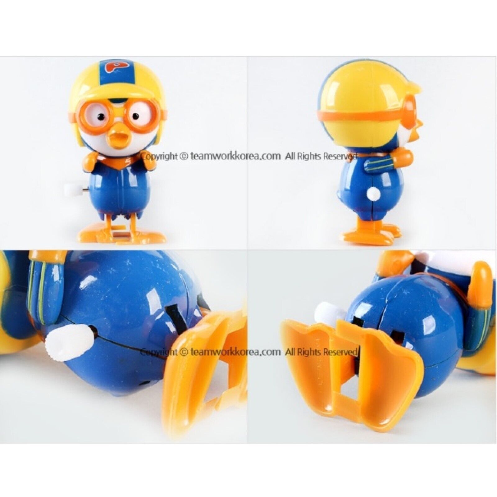Pororo & Friends Wind Up Walking Toy 4 pcs Set Clockwork Figure Miniature