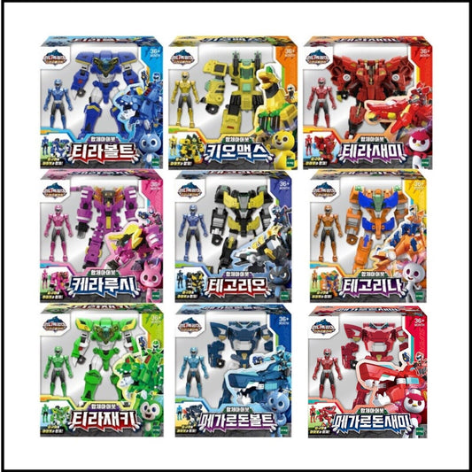 Mini Force Super Dino Power 2 Transformer Armorbot Robot Figure 9 SET