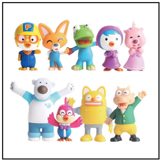Pororo & Friends Real Figure 9 Set Korean Character Toy