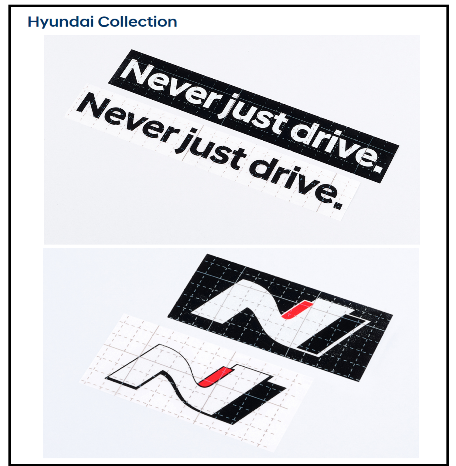 Hyundai N Collection ‘Never Just Drive.’ N Logo Car Sticker Set N Performance
