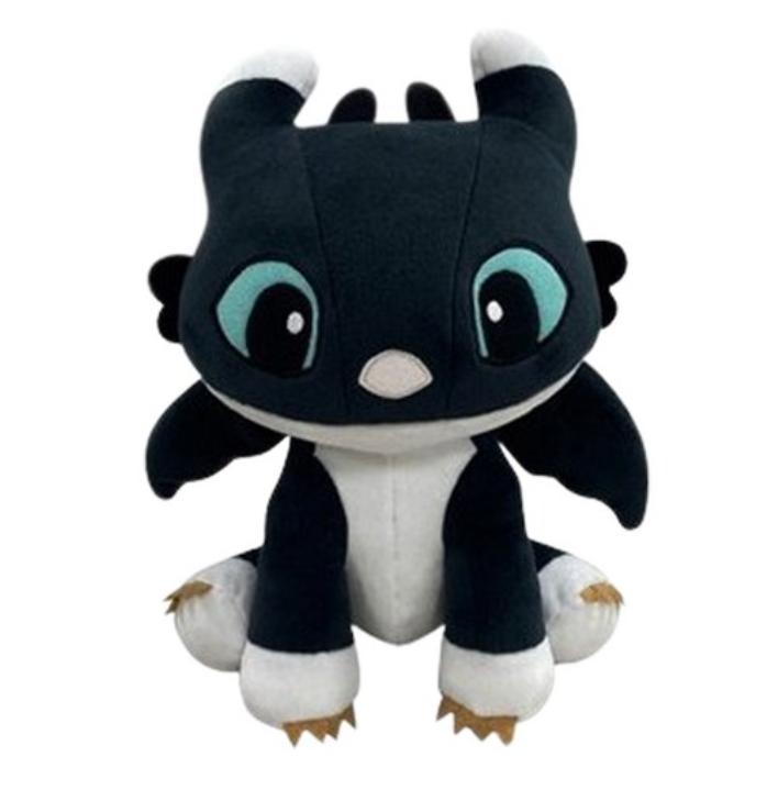 How To Train Your Dragon 3 Toothless Light Fury Plush Doll with Tag 25cm