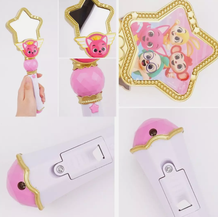 Pinkfong Wonder Star Melody Sound Magic Mirror Wand Hogi Jenny Poki Toy Gift