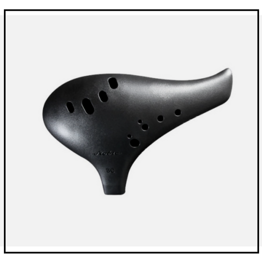 Korean Noble Bass C Nobly Plastic Ocarina Black Matte + Fabric Pouch
