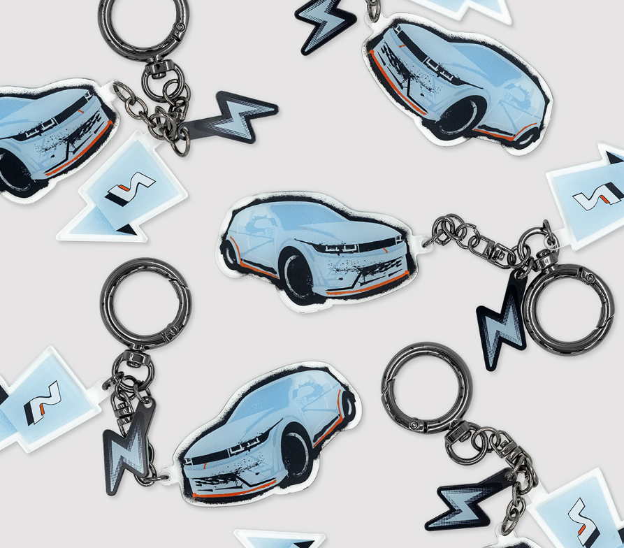 [N COLLECTION] IONIQ 5 N Key Ring ACC Acryl Keychain N Performance