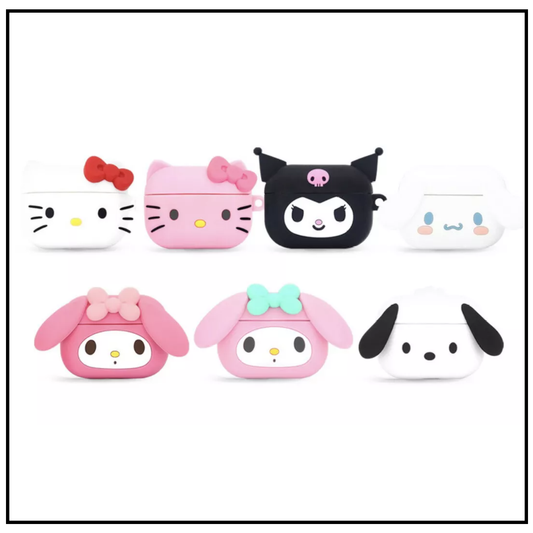 Sanrio Characters Airpods 3 & Pro Silicone Case Kitty Kuromi Pochacco My Melody